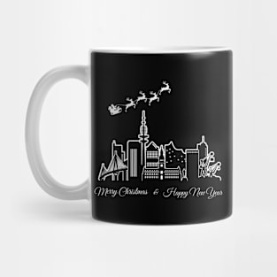 Merry Christmas Happy New Year Hamburg Germany Mug